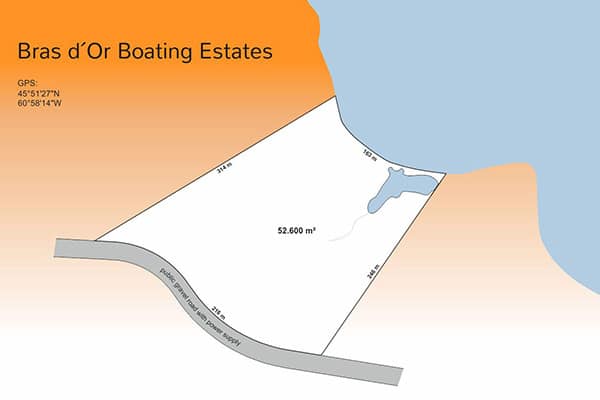 Map of Bras d´´ Or Boating Estates
